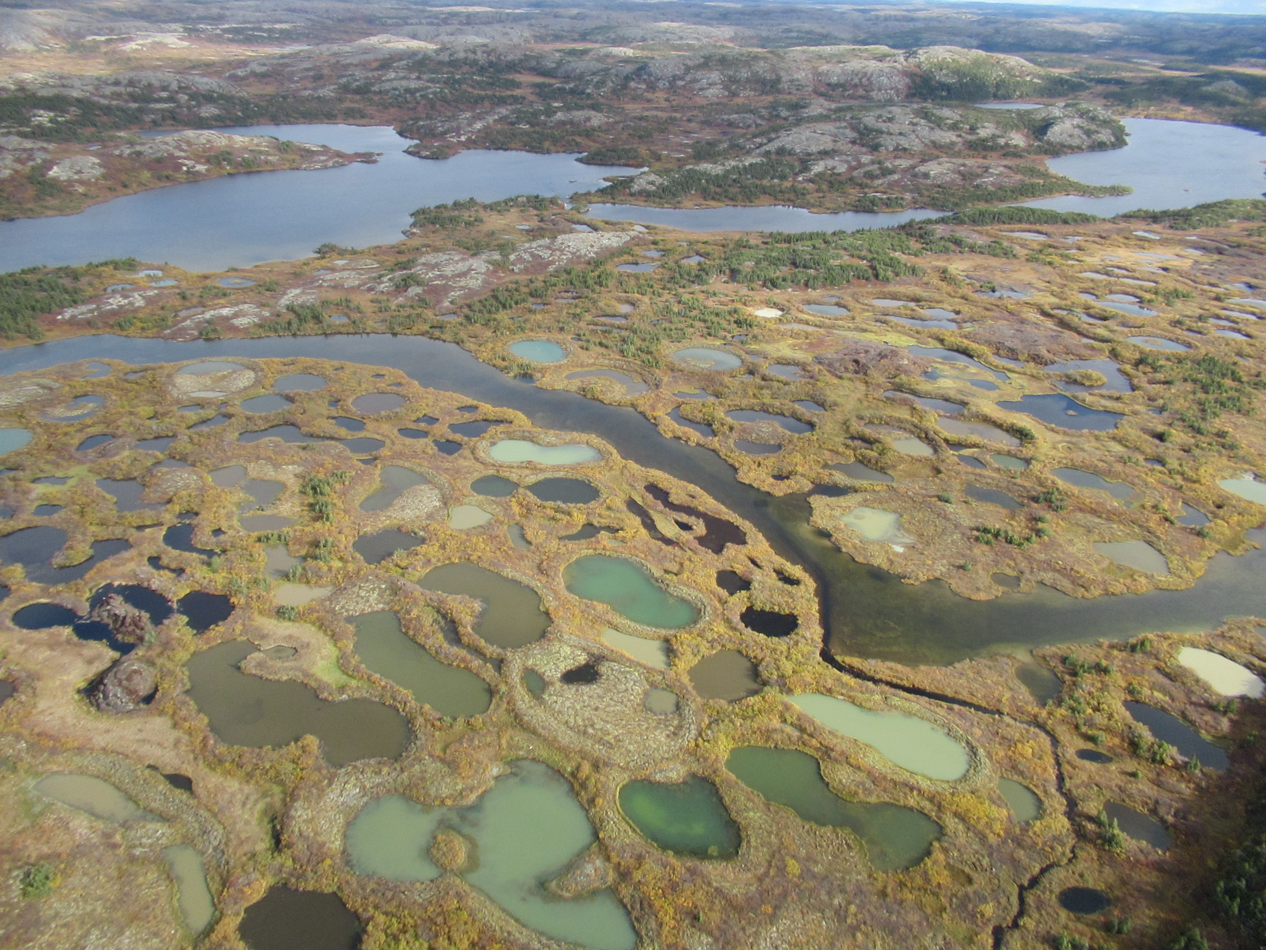 Thermokarst ponds near Umiujaq (© F Dominé).